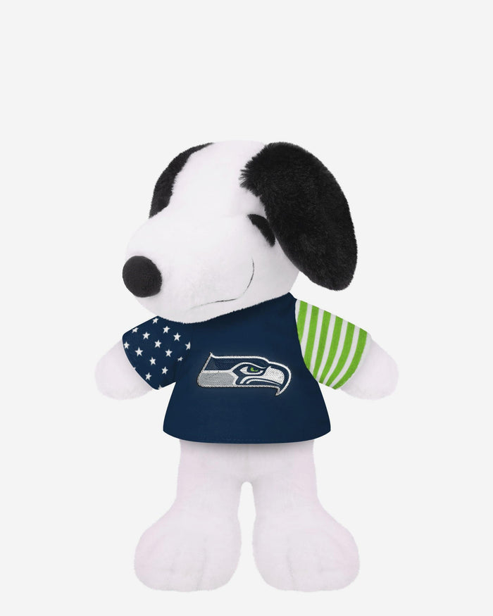 Seattle Seahawks USA Flag Snoopy Peanuts Team Jersey Plush FOCO - FOCO.com