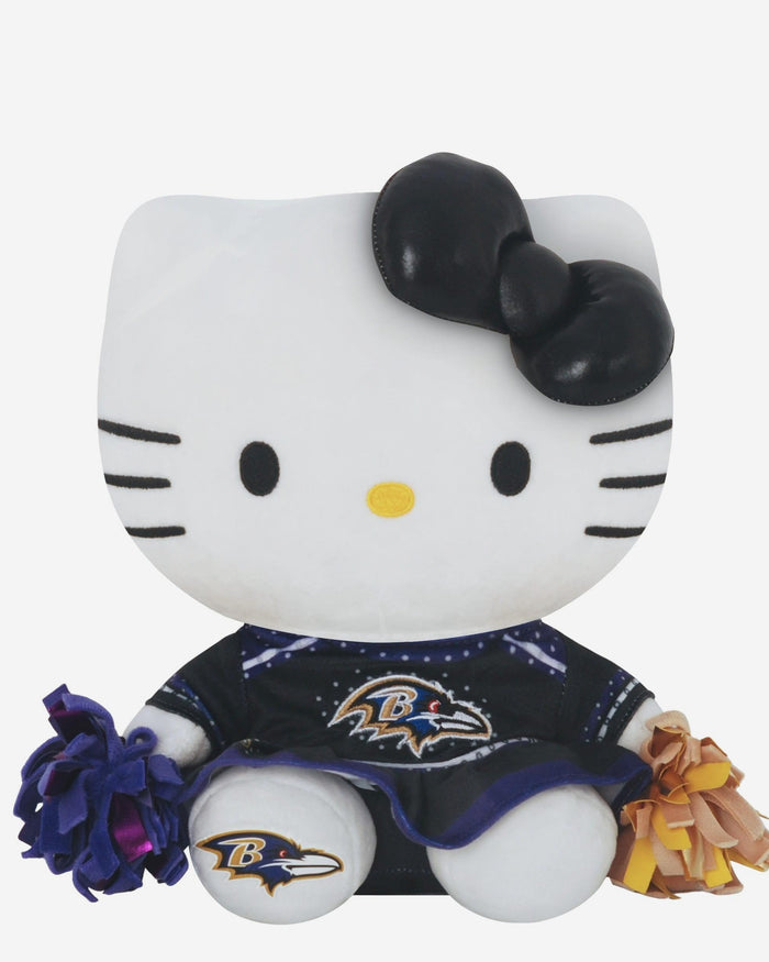 Baltimore Ravens Metallic Bow Hello Kitty® Cheerleader Plush