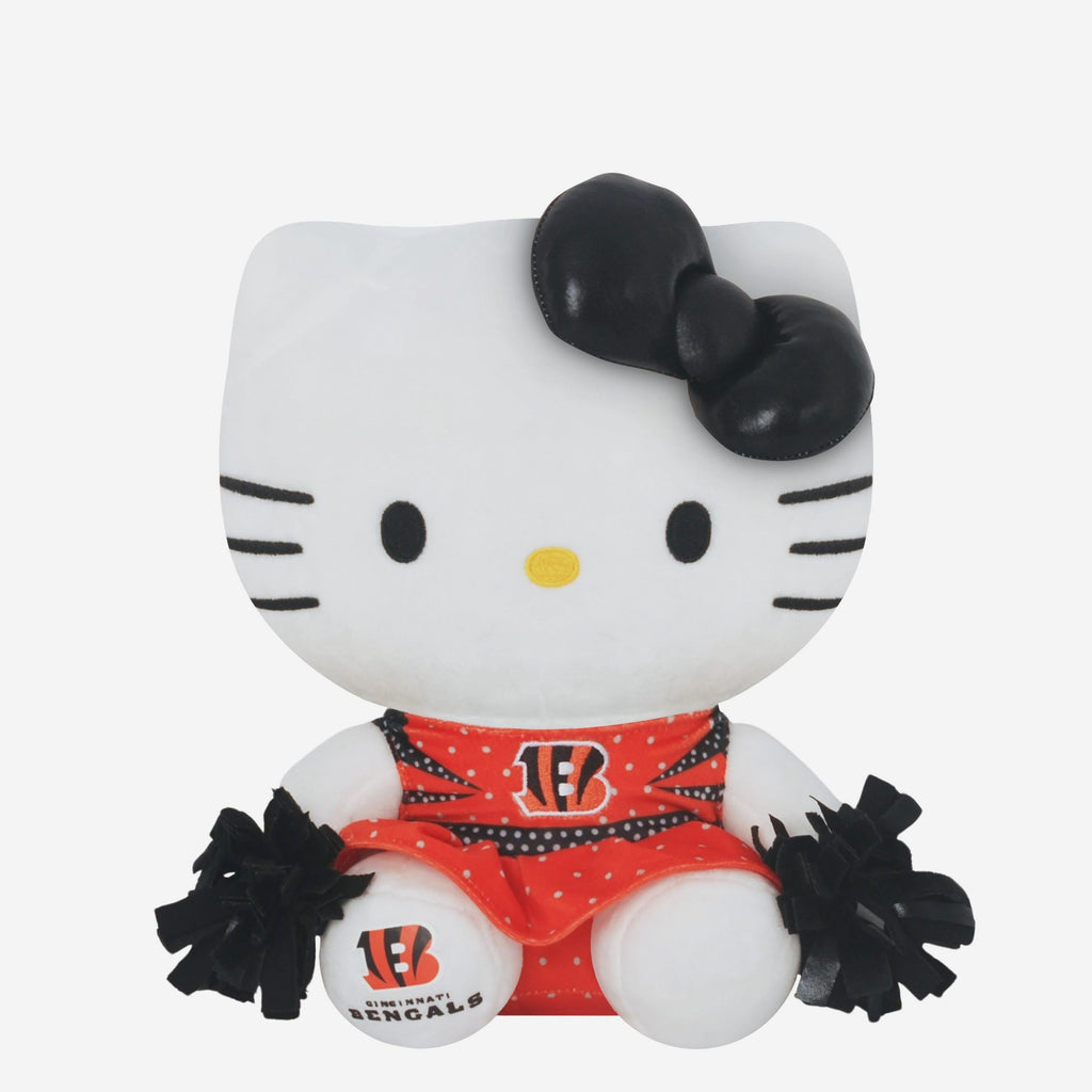 Cincinnati Bengals Metallic Bow Hello Kitty® Cheerleader Plush FOCO - FOCO.com