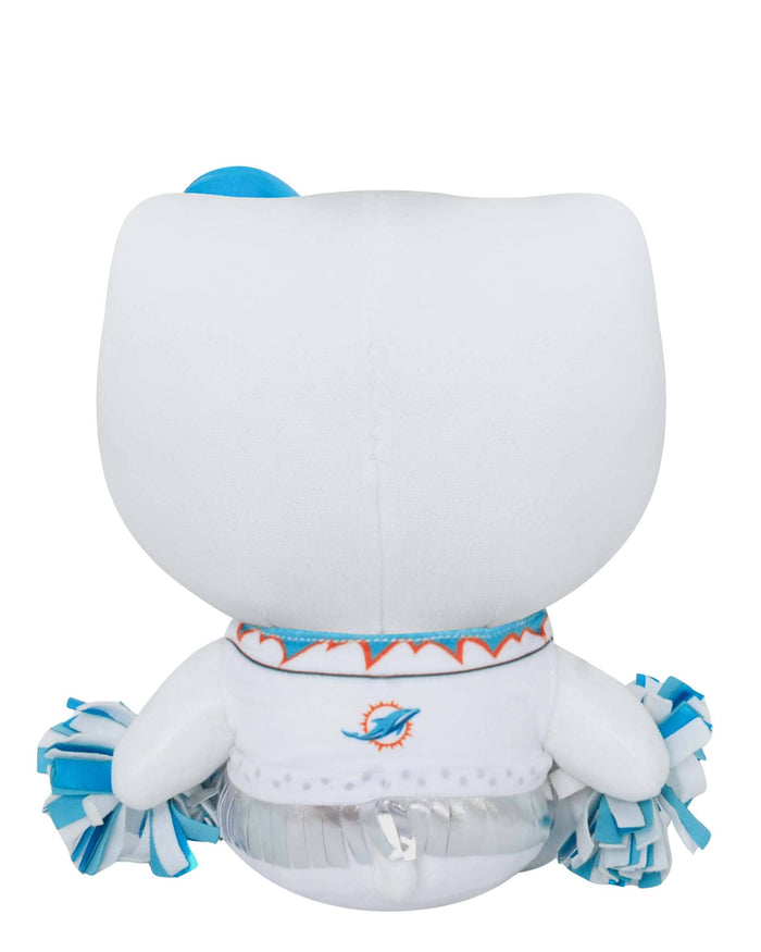 Miami Dolphins Metallic Bow Hello Kitty® Cheerleader Plush FOCO - FOCO.com