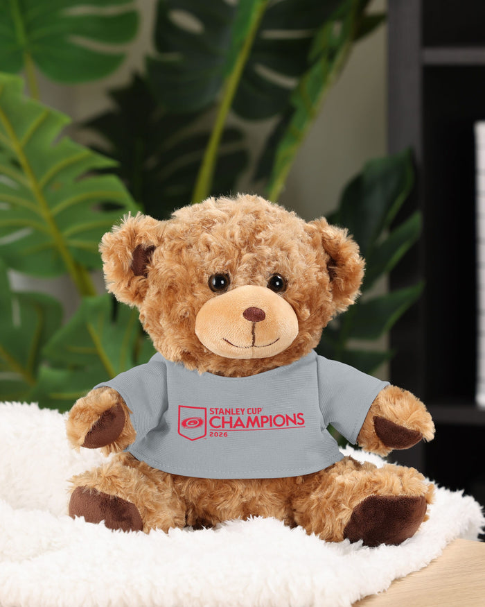 Carolina Hurricanes 2026 Stanley Cup Champions Seated Shirt Bear FOCO - FOCO.com