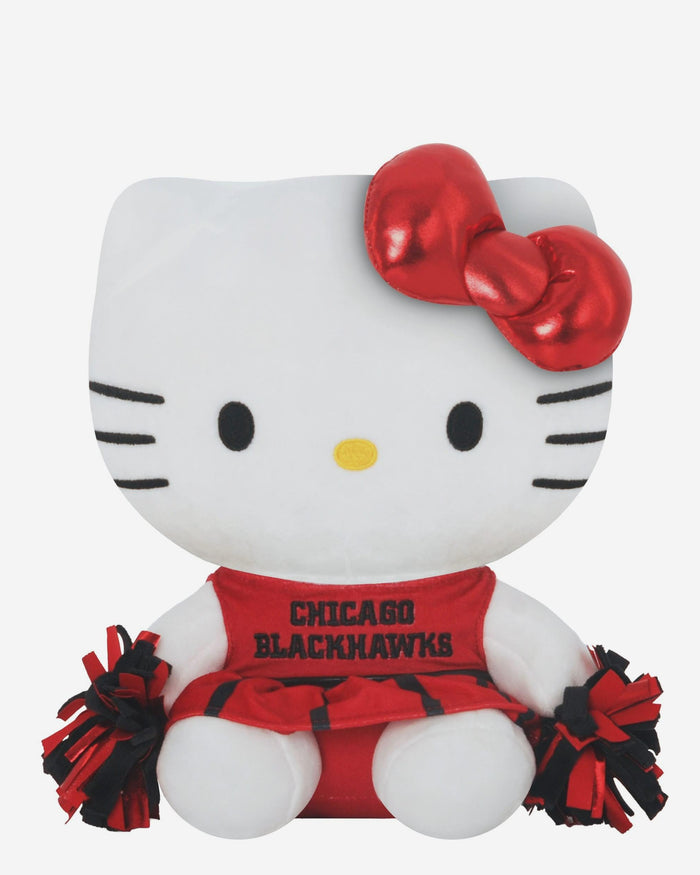 Chicago Blackhawks Metallic Bow Hello Kitty® Cheerleader Plush