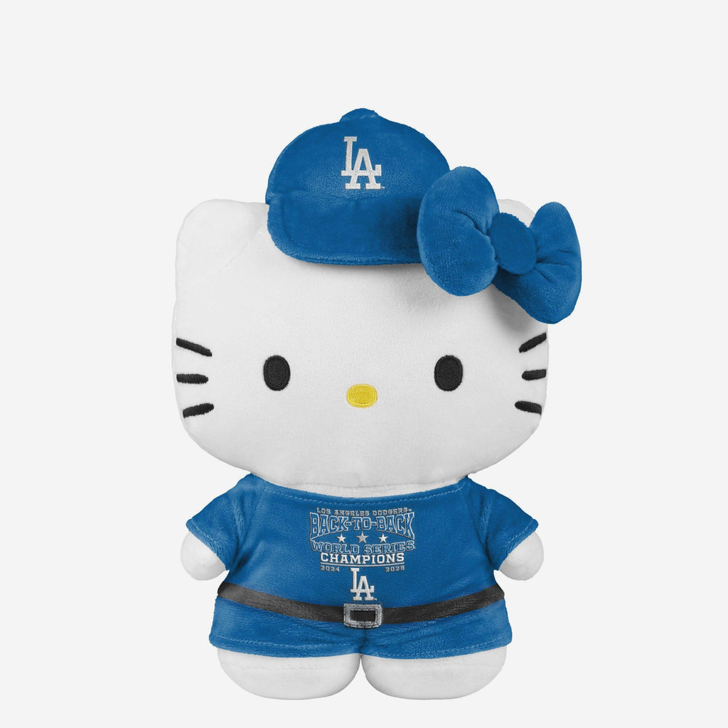 Los Angeles Dodgers 2025 Back To Back World Series Champions Large Team Color Plush Jersey Hello Kitty® FOCO - FOCO.com