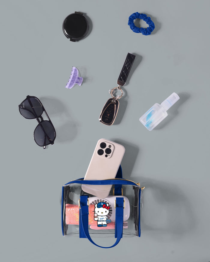Los Angeles Dodgers Hello Kitty® Clear Barrel Bag FOCO - FOCO.com