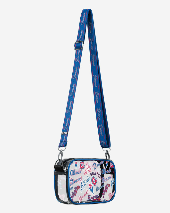 Atlanta Braves Repeat Retro Print Clear Crossbody Bag FOCO - FOCO.com