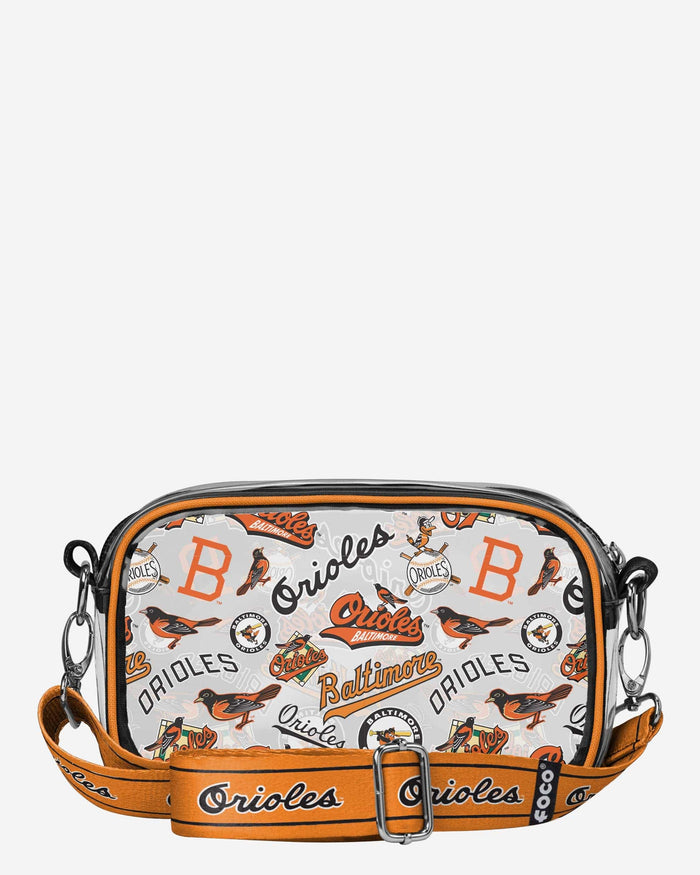 Baltimore Orioles Repeat Retro Print Clear Crossbody Bag FOCO - FOCO.com