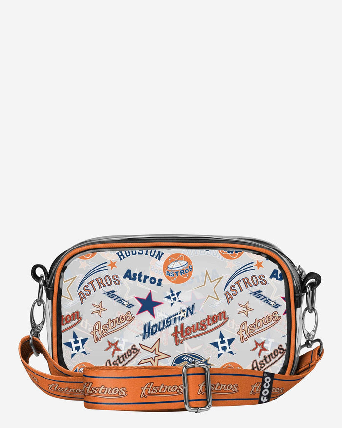 Houston Astros Repeat Retro Print Clear Crossbody Bag FOCO - FOCO.com