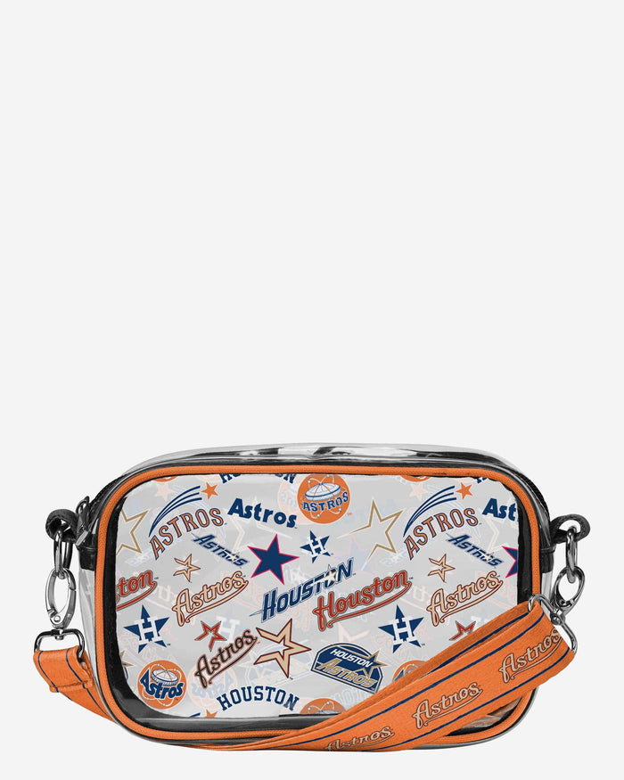 Houston Astros Repeat Retro Print Clear Crossbody Bag FOCO - FOCO.com