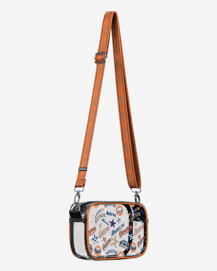 Houston Astros Repeat Retro Print Clear Crossbody Bag FOCO - FOCO.com