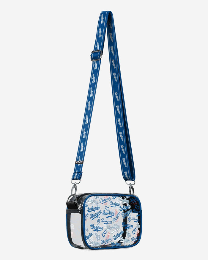 Los Angeles Dodgers Repeat Retro Print Clear Crossbody Bag FOCO - FOCO.com