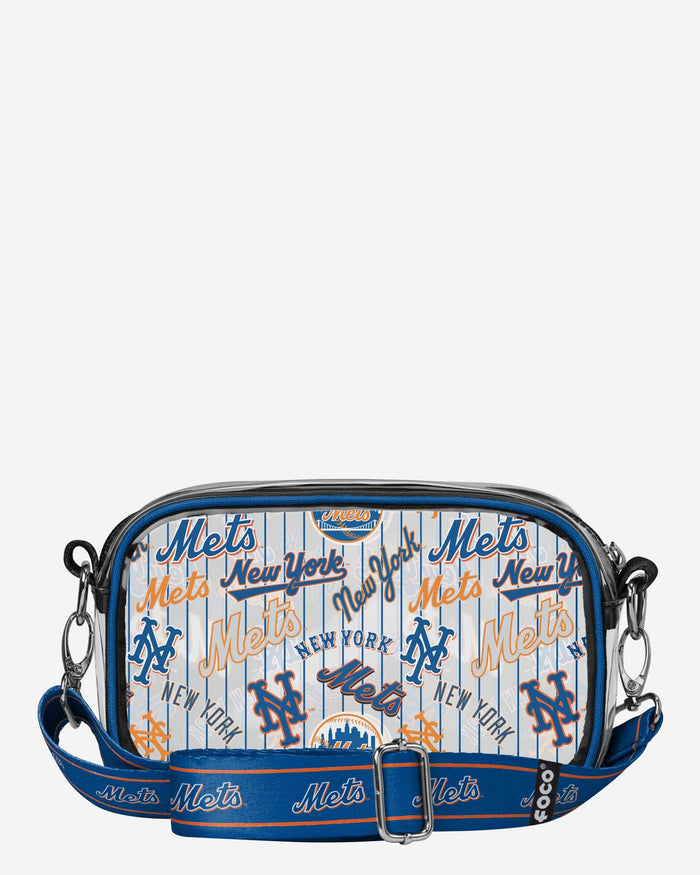 New York Mets Repeat Retro Print Clear Crossbody Bag FOCO - FOCO.com