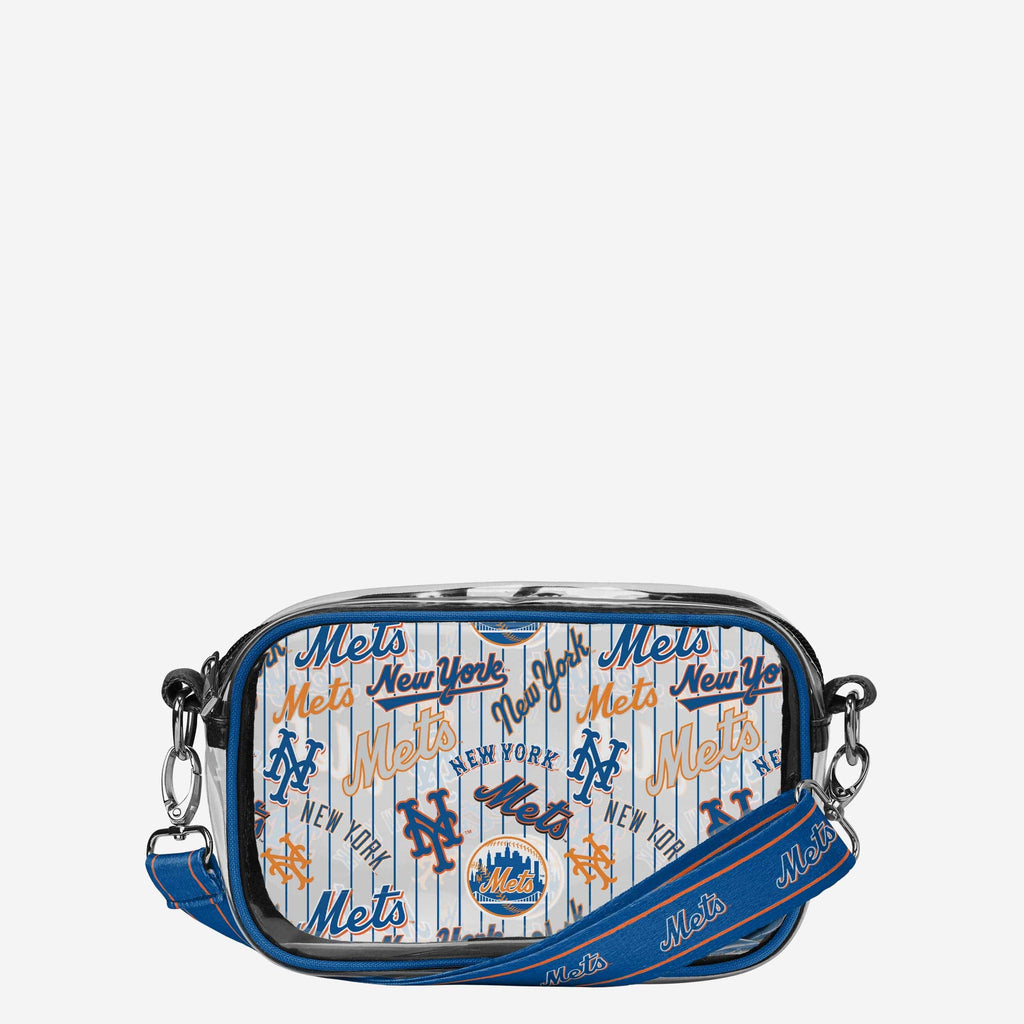 New York Mets Repeat Retro Print Clear Crossbody Bag FOCO - FOCO.com