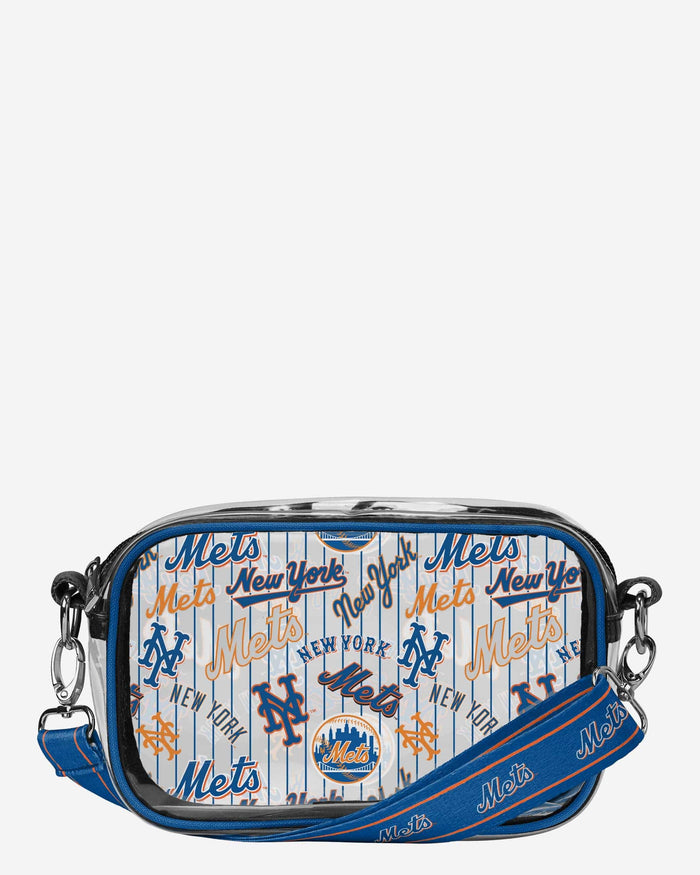 New York Mets Repeat Retro Print Clear Crossbody Bag FOCO - FOCO.com