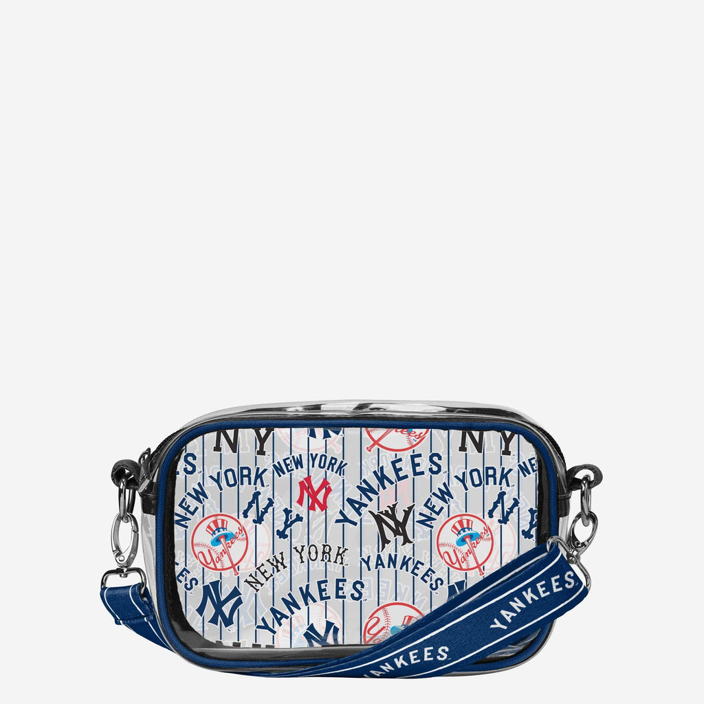 New York Yankees Repeat Retro Print Clear Crossbody Bag FOCO - FOCO.com