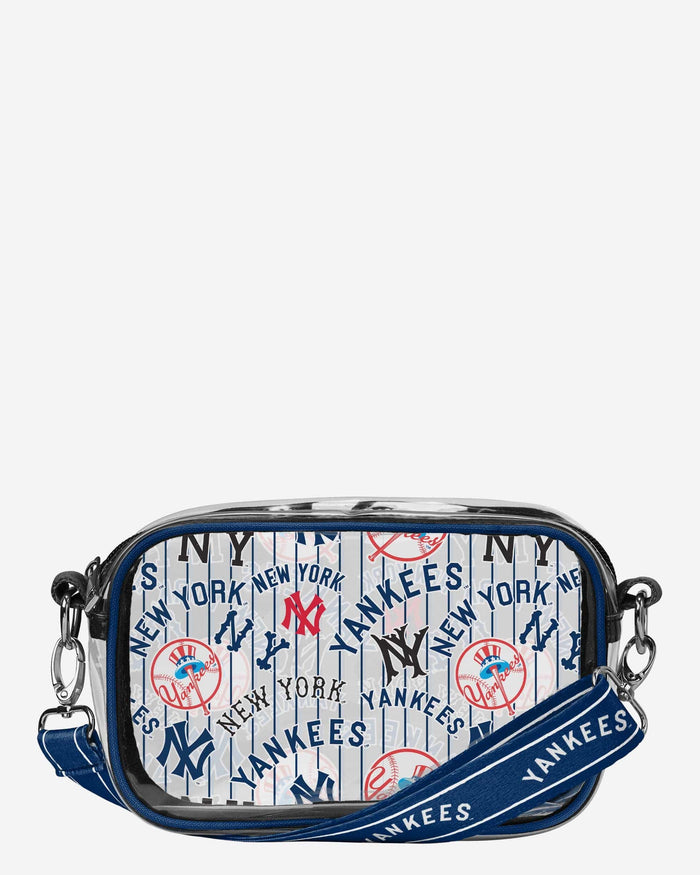 New York Yankees Repeat Retro Print Clear Crossbody Bag FOCO - FOCO.com