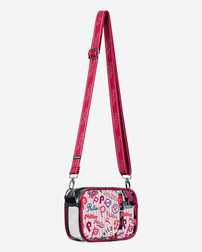 Philadelphia Phillies Repeat Retro Print Clear Crossbody Bag FOCO - FOCO.com