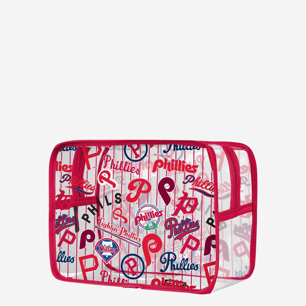 Philadelphia Phillies Repeat Retro Print Clear Cosmetic Bag FOCO - FOCO.com