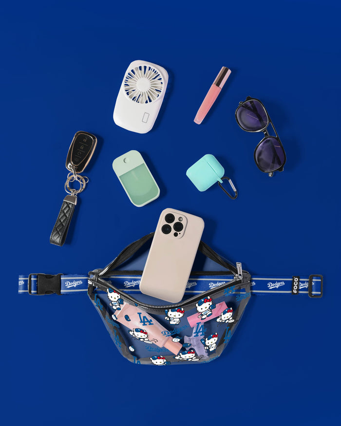 Los Angeles Dodgers Hello Kitty® Clear Fanny Pack FOCO - FOCO.com
