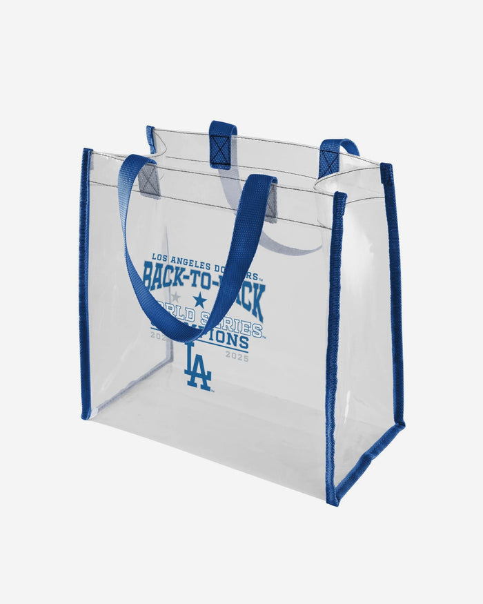 Los Angeles Dodgers 2025 Back To Back World Series Champions Clear Reusable Bag FOCO - FOCO.com