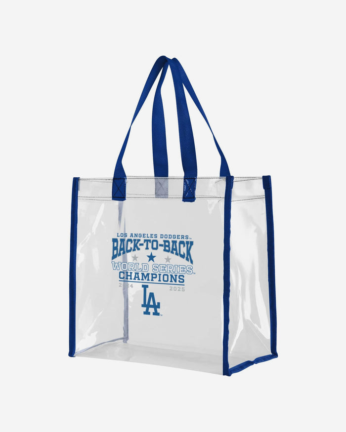 Los Angeles Dodgers 2025 Back To Back World Series Champions Clear Reusable Bag FOCO - FOCO.com
