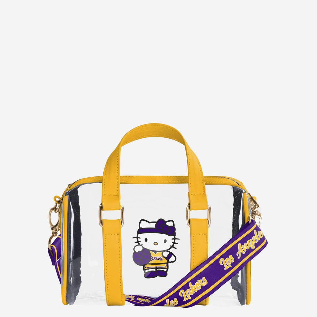 Los Angeles Lakers Hello Kitty® Clear Barrel Bag FOCO - FOCO.com