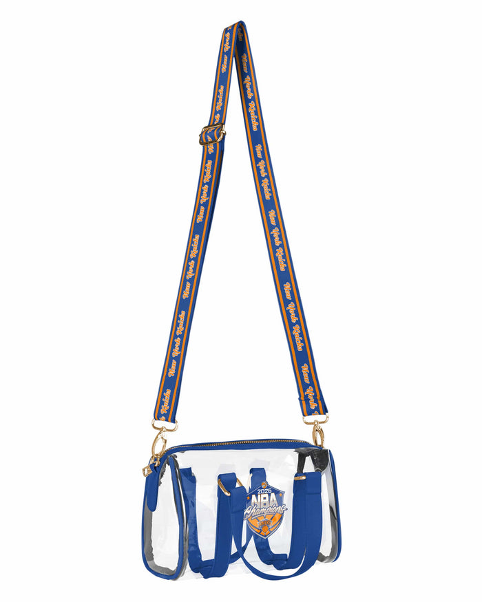 New York Knicks 2026 NBA Champions Clear Barrel Bag FOCO - FOCO.com