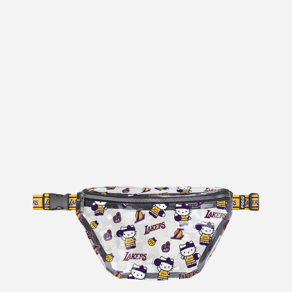 Los Angeles Lakers Hello Kitty® Clear Fanny Pack FOCO - FOCO.com