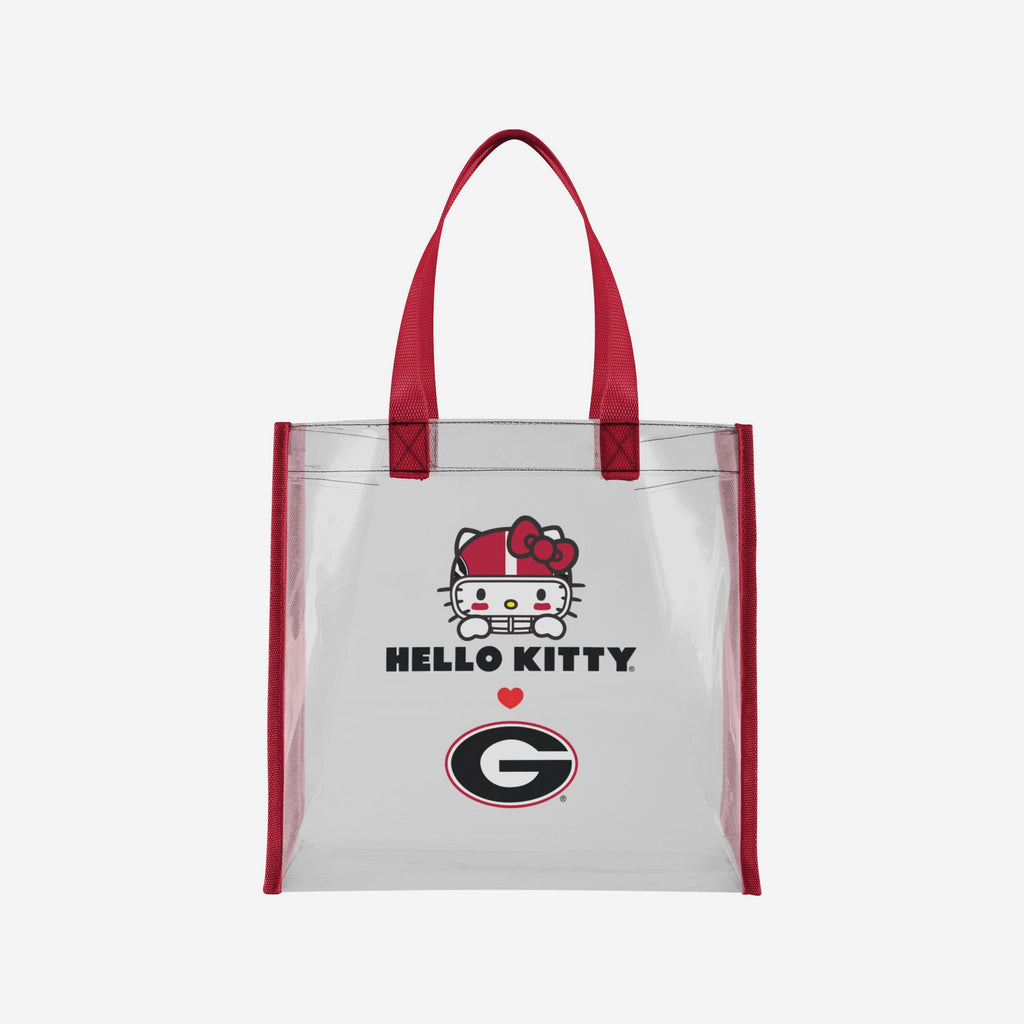 Georgia Bulldogs Hello Kitty® Clear Tote Bag FOCO - FOCO.com
