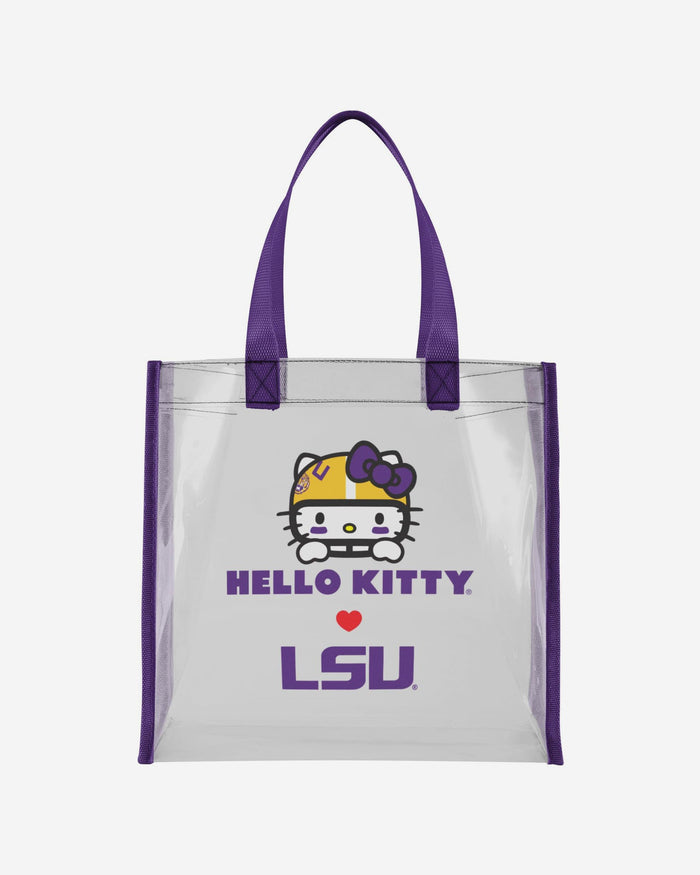 LSU Tigers Hello Kitty® Clear Tote Bag FOCO - FOCO.com