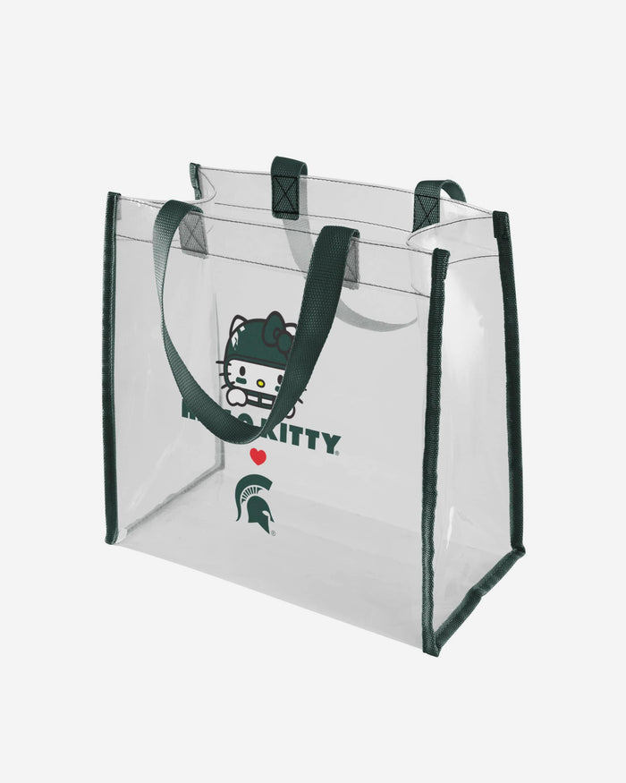 Michigan State Spartans Hello Kitty® Clear Tote Bag FOCO - FOCO.com