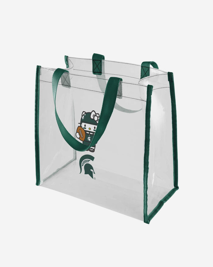 Michigan State Spartans Hello Kitty® Clear Tote Bag FOCO - FOCO.com