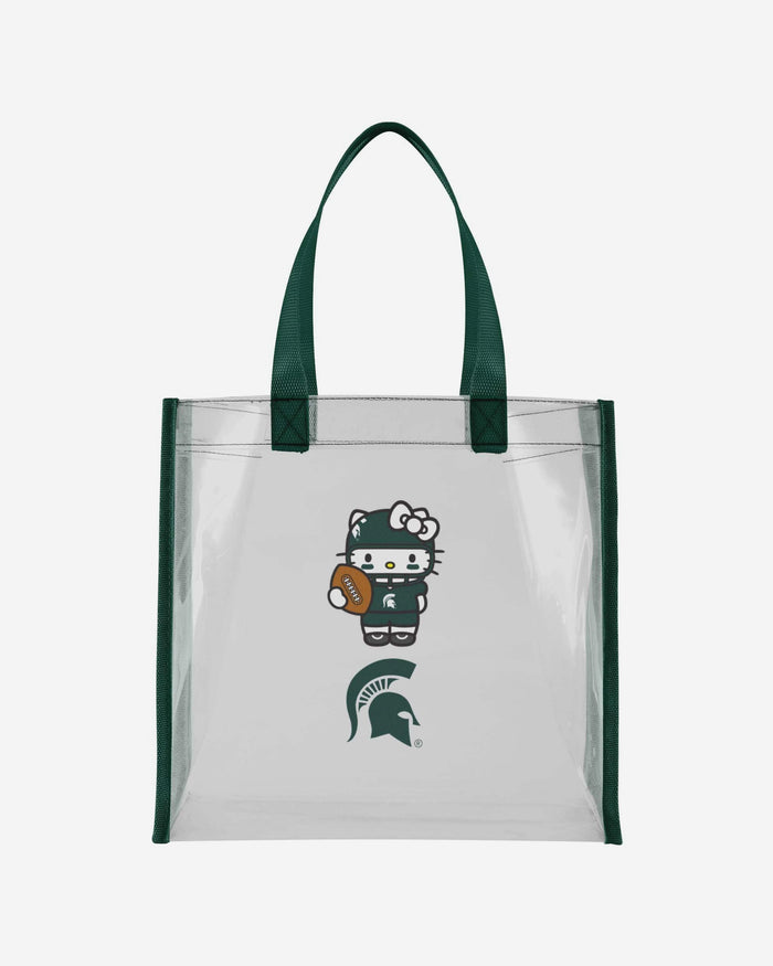 Michigan State Spartans Hello Kitty® Clear Tote Bag FOCO - FOCO.com