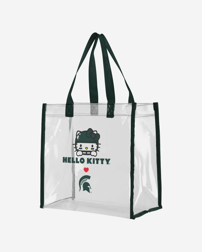 Michigan State Spartans Hello Kitty® Clear Tote Bag FOCO - FOCO.com