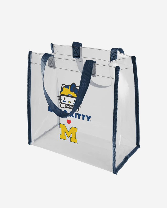 Michigan Wolverines Hello Kitty® Clear Tote Bag FOCO - FOCO.com