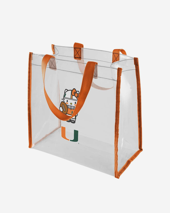 Miami Hurricanes Hello Kitty® Clear Tote Bag FOCO - FOCO.com