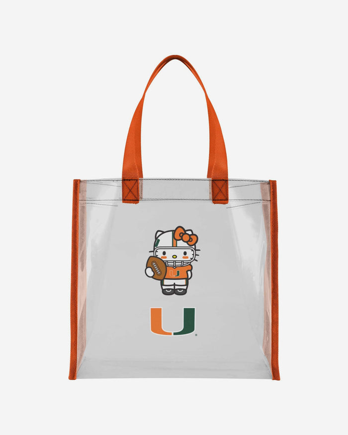 Miami Hurricanes Hello Kitty® Clear Tote Bag FOCO - FOCO.com