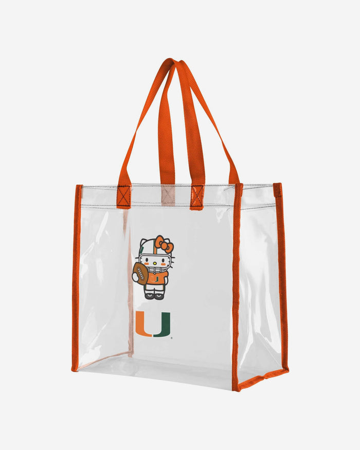 Miami Hurricanes Hello Kitty® Clear Tote Bag FOCO - FOCO.com