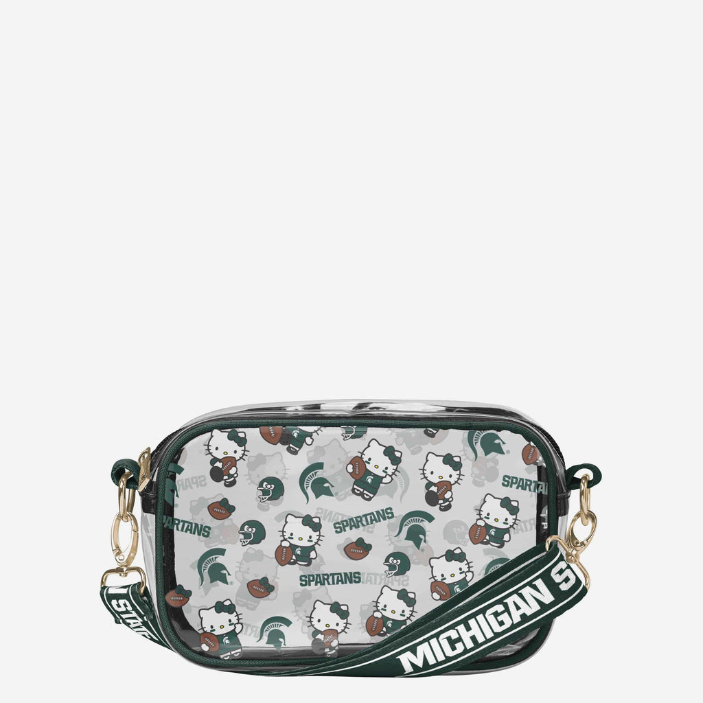 Michigan State Spartans Hello Kitty® Clear Crossbody Bag FOCO - FOCO.com