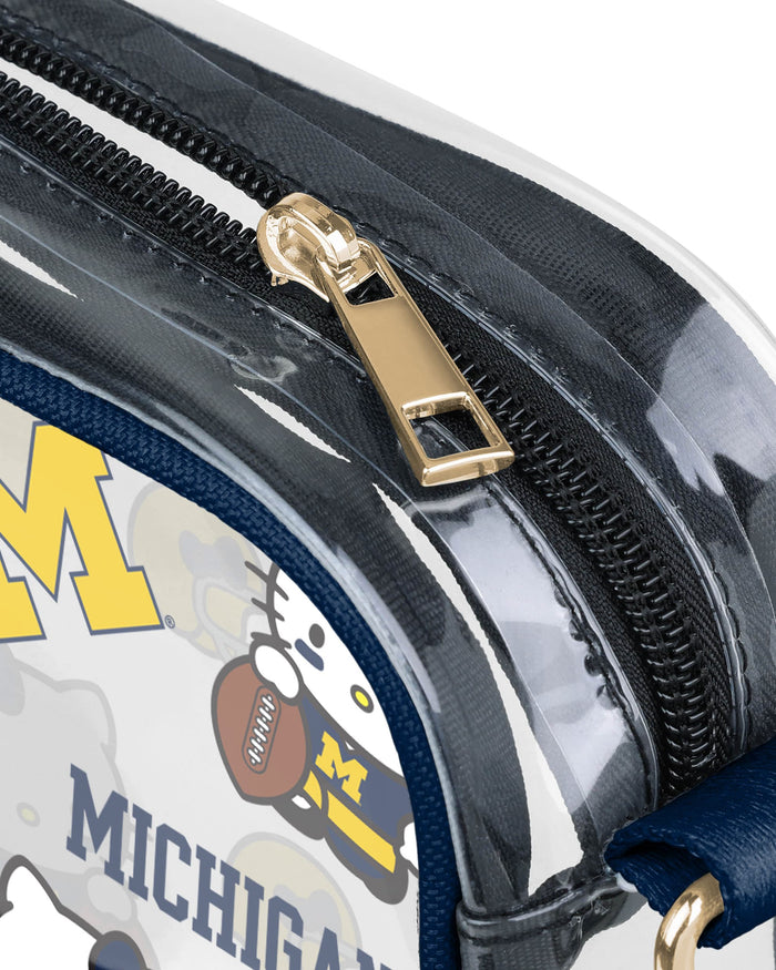 Michigan Wolverines Hello Kitty® Clear Crossbody Bag FOCO - FOCO.com