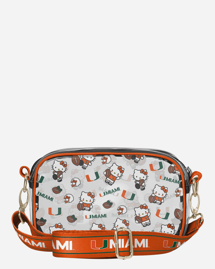 Miami Hurricanes Hello Kitty® Clear Crossbody Bag FOCO - FOCO.com