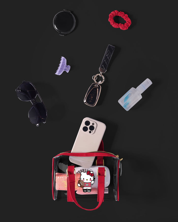 Georgia Bulldogs Hello Kitty® Clear Barrel Bag FOCO - FOCO.com