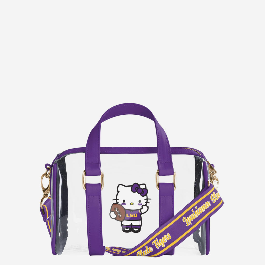 LSU Tigers Hello Kitty® Clear Barrel Bag FOCO - FOCO.com