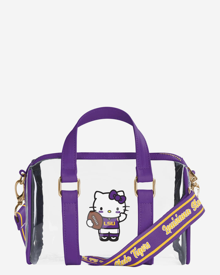 LSU Tigers Hello Kitty® Clear Barrel Bag FOCO - FOCO.com
