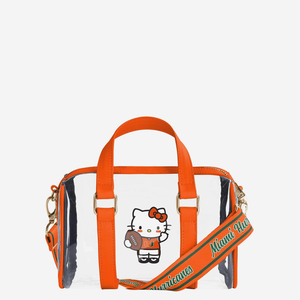 Miami Hurricanes Hello Kitty® Clear Barrel Bag FOCO - FOCO.com