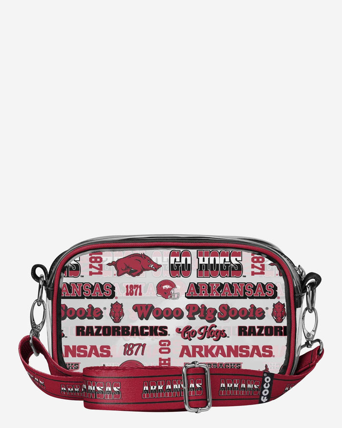 Arkansas Razorbacks Repeat Retro Print Clear Crossbody Bag FOCO - FOCO.com