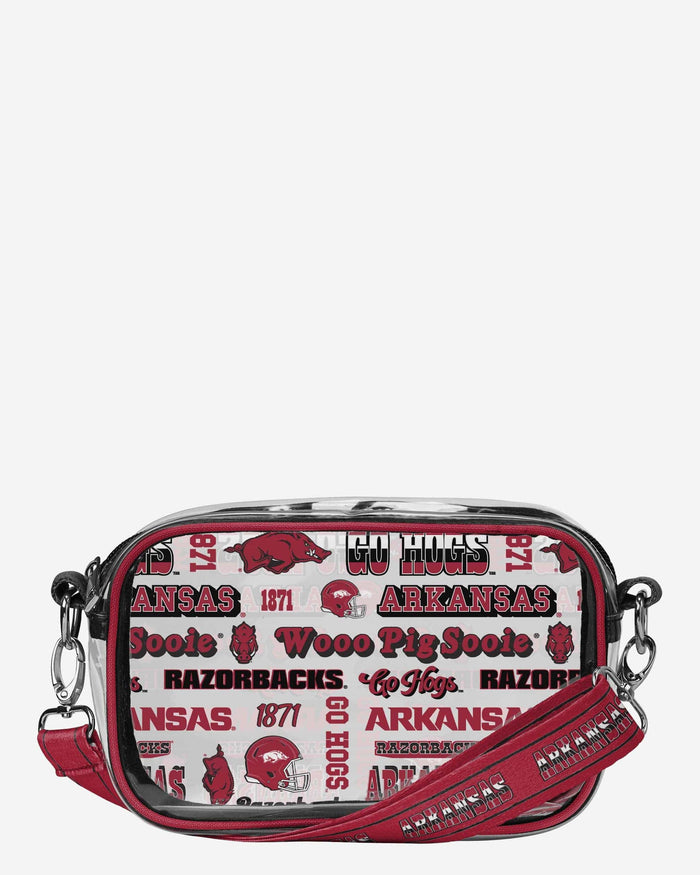 Arkansas Razorbacks Repeat Retro Print Clear Crossbody Bag FOCO - FOCO.com