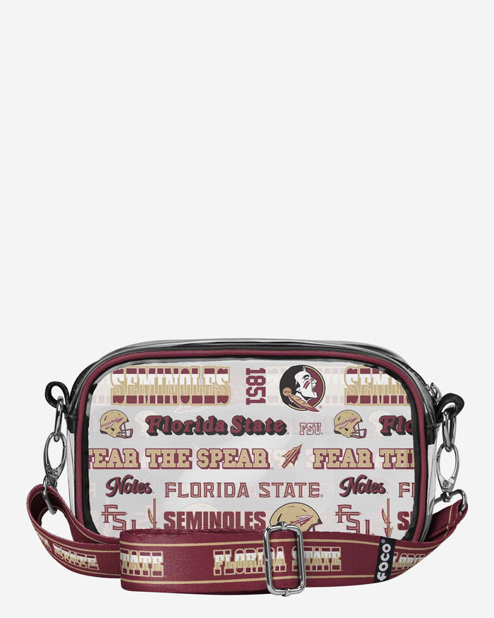 Florida State Seminoles Repeat Retro Print Clear Crossbody Bag FOCO - FOCO.com