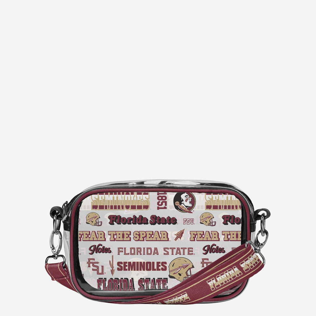 Florida State Seminoles Repeat Retro Print Clear Crossbody Bag FOCO - FOCO.com