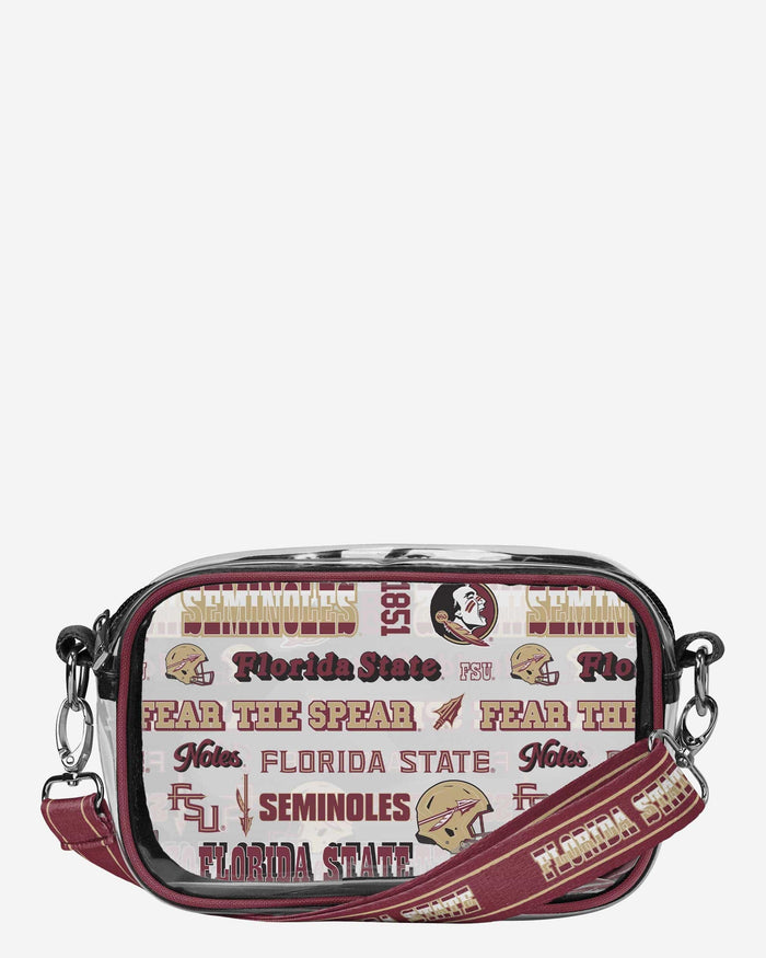 Florida State Seminoles Repeat Retro Print Clear Crossbody Bag FOCO - FOCO.com