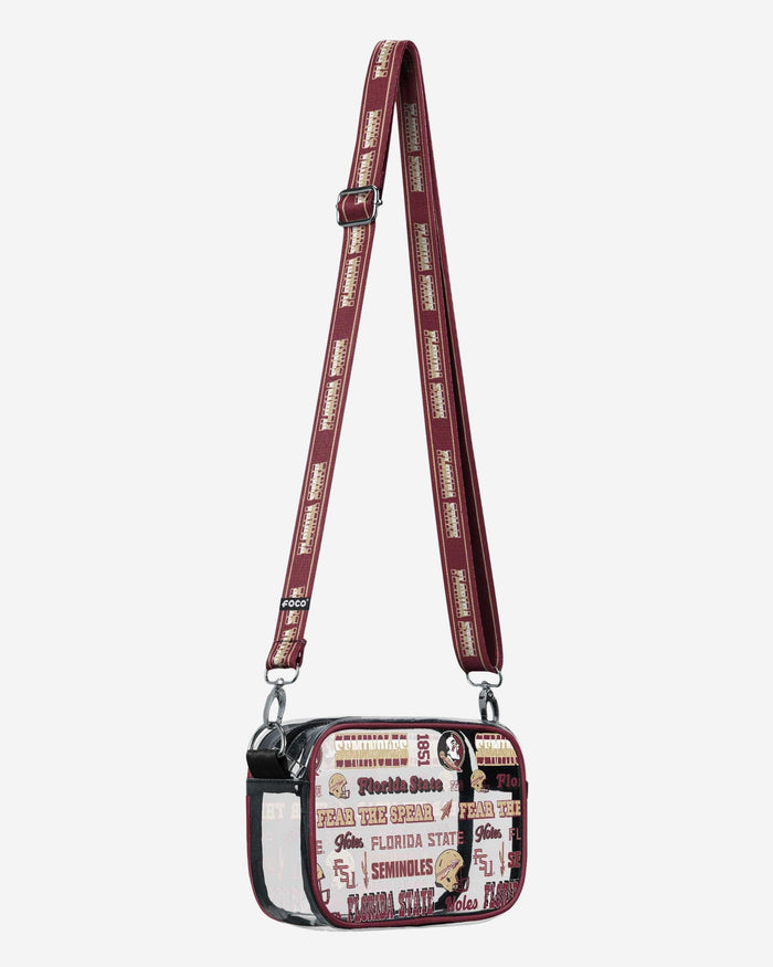 Florida State Seminoles Repeat Retro Print Clear Crossbody Bag FOCO - FOCO.com